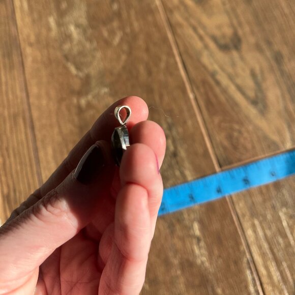 Petite Blue Flash *Labradorite* Pendant | Marquise Shaped | Sterling Silver - Picture 12 of 12